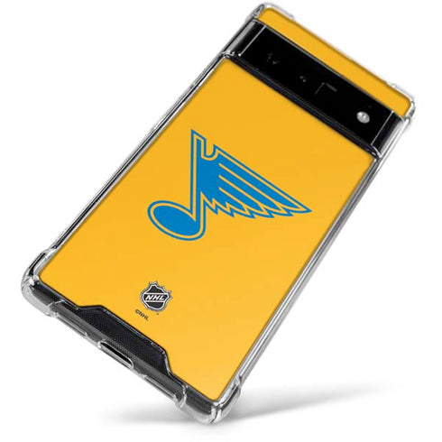NHL St. Louis Blues Solid Background Google Pixel 6 Clear Case